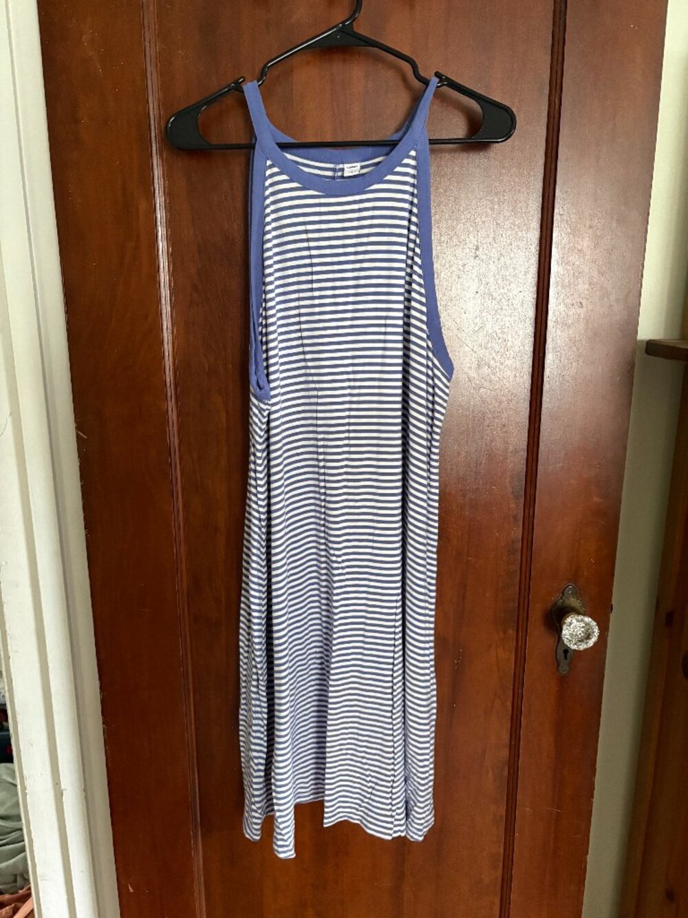 Old Navy Blue/White Striped Tank Dress (Size XL)